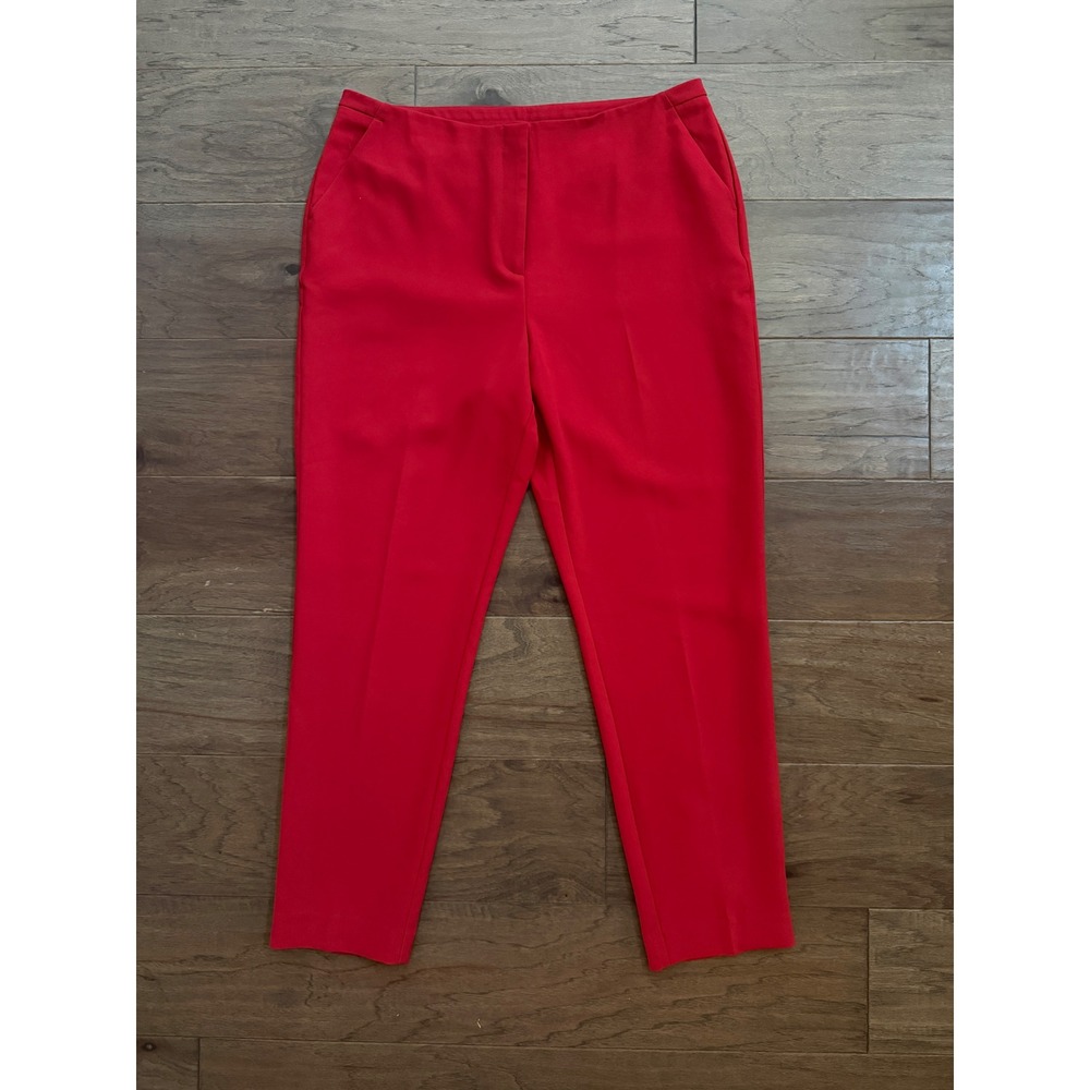 Chicos Red Ankle Trousers Slim Leg Career Pants Size 1.5‎ L/XL 10/12